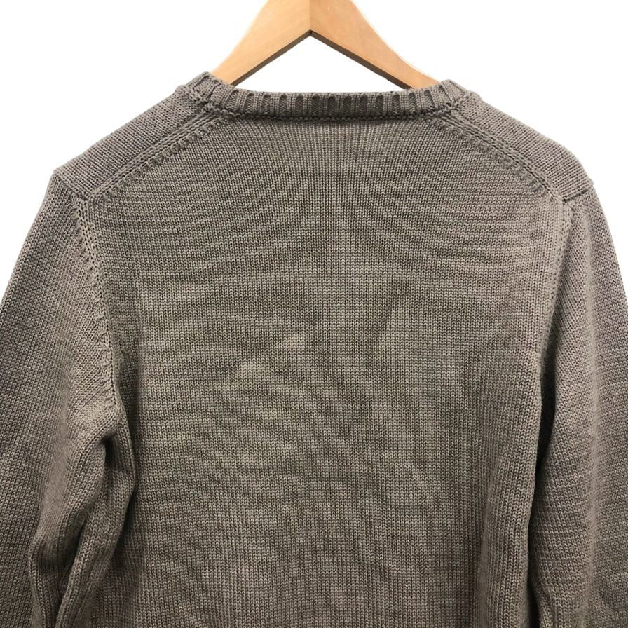 中古◆ザノーネ ニット クルーネック ニット 毛  メンズ ブラウン系 サイズ46 ZANONE 【AFB4】