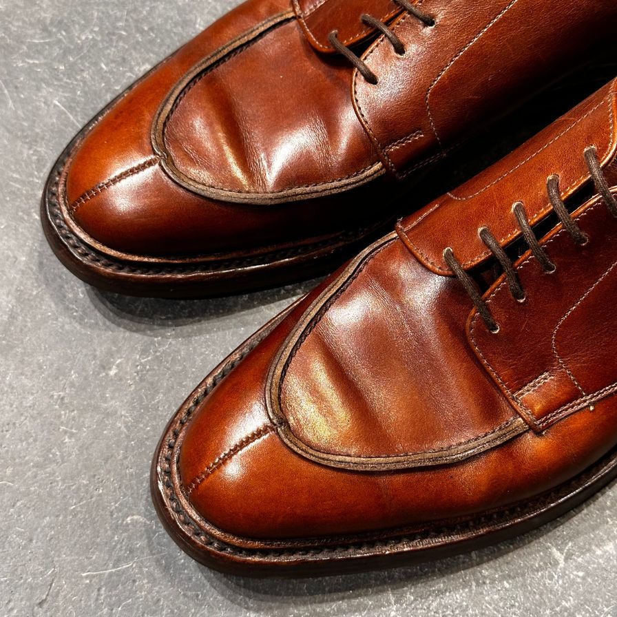 クロケット&ジョーンズ レザーシューズ  SUBS サセックス Uチップ カーフ ブラウン サイズUK7E メンズ CROCKETT&JONES ビジネスシューズ 約25.5cm【LA】【中古】