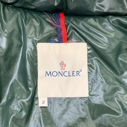 中古■モンクレール ダウンベスト チベット ワッペン スペシャル 代理店スープリームス メンズ サイズ2 グリーン MONCLER 【AFA13】