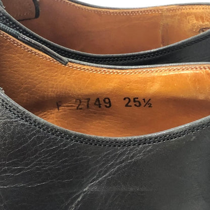 スコッチ グレイン ヒロカワ ラスト33 U チップ 外羽根  メンズ サイズ 6ハーフ ブラック Scotch grain 約25.0cm【AFC8】