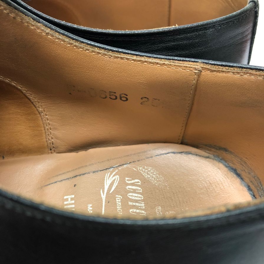 スコッチグレイン 内羽根 レザーシューズ ブラック ラスト0656 サイズ25ハーフ SCOTCH GRAIN 約25.5cm【AFD12】