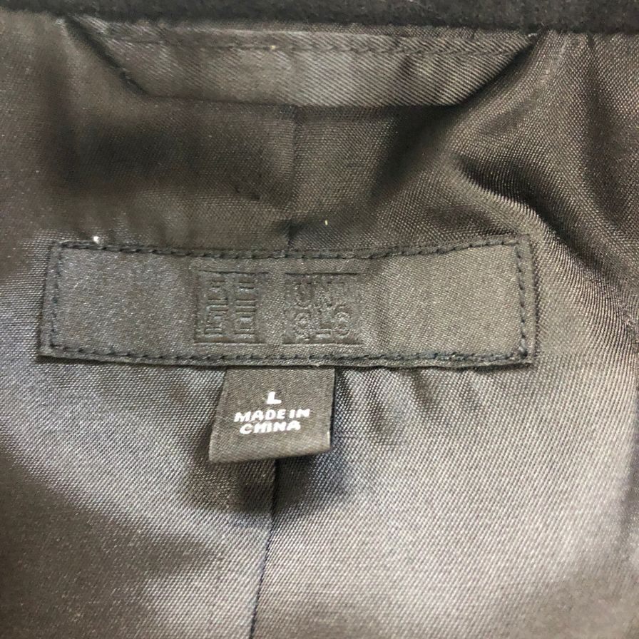 美品◆ユニクロ メンズ コート カシミヤ ブラック サイズL UNIQLO 【AFB4】