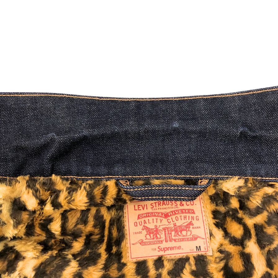 美品◆シュプリーム×リーバイス レオパードデニムジャケット 12AW メンズ サイズM インディゴ SUPREME×Levi's 【AFB24】