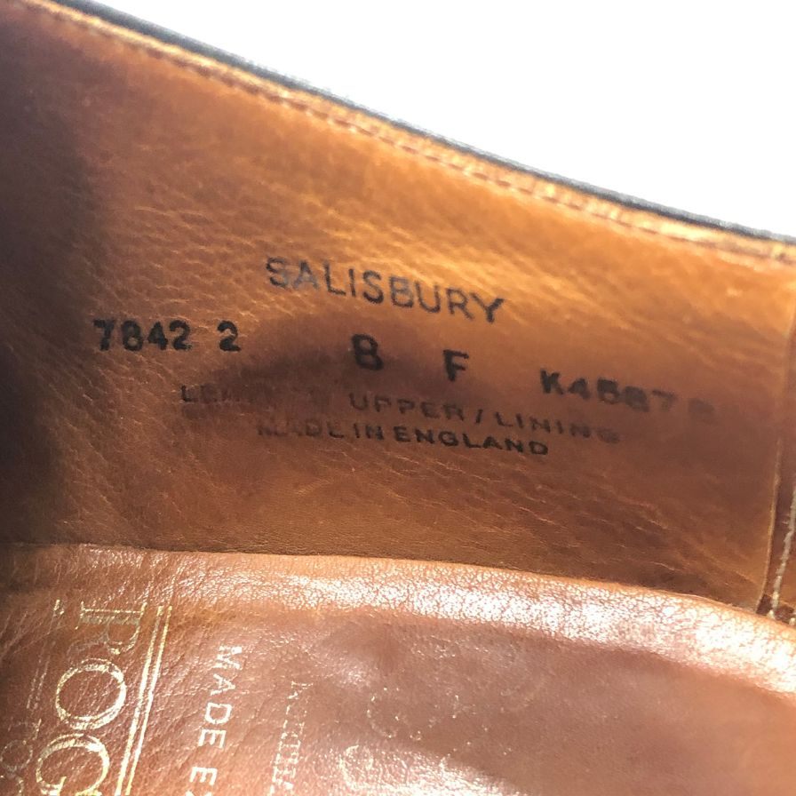 クロケット＆ジョーンズ ソールズベリー メンズ 8F ブラック Crockett & Jones 約26.5cm【AFC41】