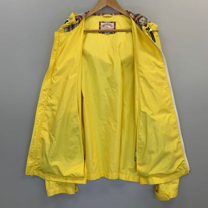 中古◆ブルックスブラザーズ ジャケット ナイロン 裏地チェック イエロー メンズ サイズXL Brooks Brothers 【AFB30】