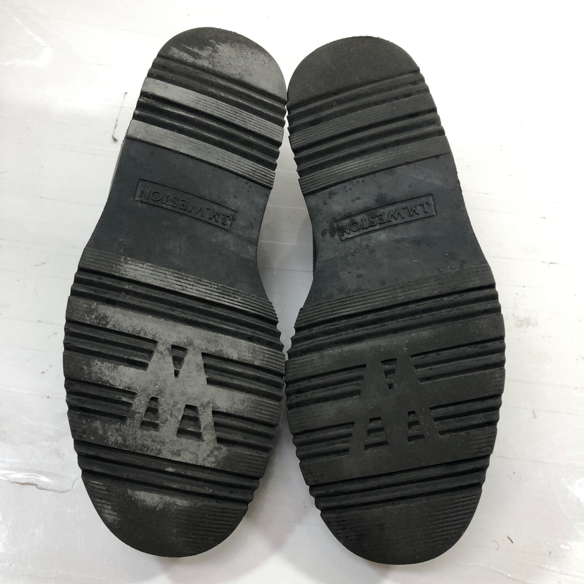 ジェイエムウエストン レザースニーカー 095 モンキーシューズ  パーフォレーション カーフ ブラック メンズ サイズUK5.5E  J.M.WESTON 約24.5cm【AFC4】