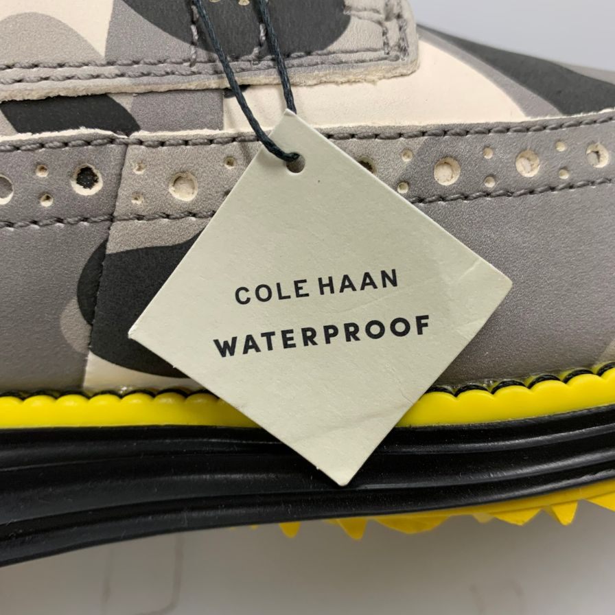 コールハーン ゴルフシューズ オリジナルグランド ウィング オックスフォード グレーカモ サイズ8.5 メンズ COLE HAAN 約26.0cm【AFC42】