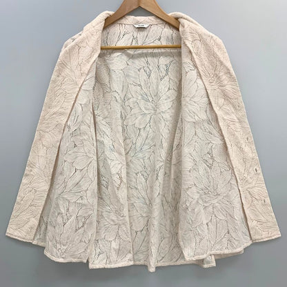 美品◆クラネ カーテンレーススリットシャツ コットン ベージュ レディース サイズ1 14122-4062 CLANE 【AFB12】