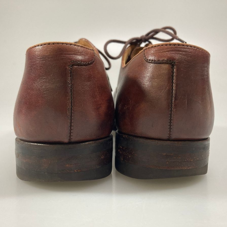 クロケット&ジョーンズ ストレートチップ ハラム ダークブラウン サイズ6.5E CROCKETT&JONES HALLAM ビジネスシューズ 約26.0cm【LA】【中古】