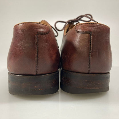 クロケット&ジョーンズ ストレートチップ ハラム ダークブラウン サイズ6.5E CROCKETT&JONES HALLAM ビジネスシューズ 約26.0cm【LA】【中古】
