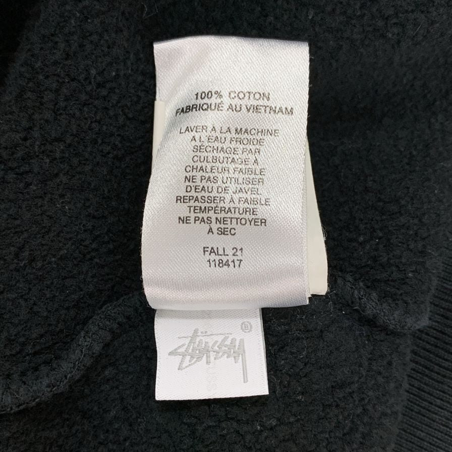 中古◆ステューシー プルオーバーパーカー ロゴ メンズ サイズS ブラック Stussy 【AFB19】