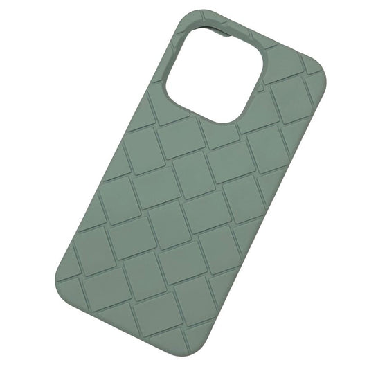 ボッテガヴェネタ iPhoneケース iPhone15Pro ラバー イントレチャート グリーン系 BOTTEGA VENETA【AFI27】【中古】