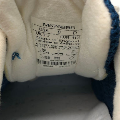 ニューバランス スニーカー M576BBB メッシュ×スエード イングランド製 メンズ ブルー サイズUK7.5 NEW BALANCE 約26.0cm【AFC47】