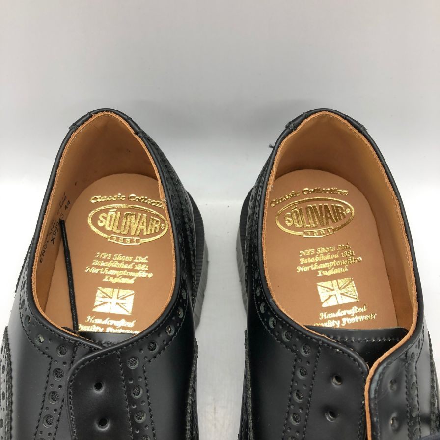 ソロヴェアー レザーシューズ フルブローグ ブラック メンズ サイズ6 SOLOVAIR 約25.0cm【AFD9-2】
