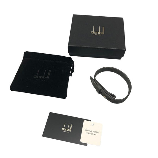 ダンヒル レザー ブレスレット ベルト式 グレー系 メンズ dunhill【AFI11】
