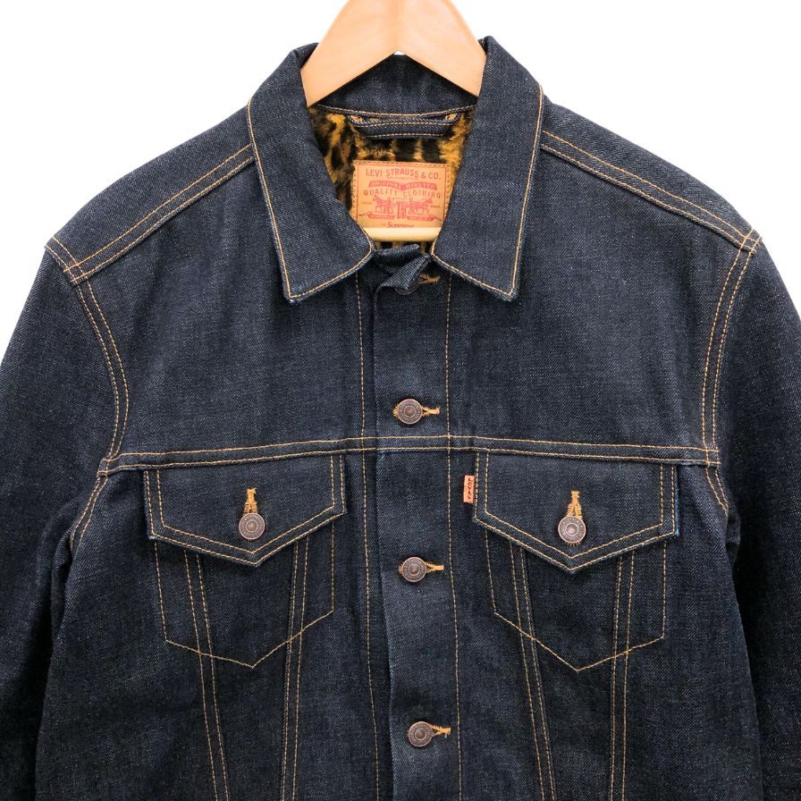 美品◆シュプリーム×リーバイス レオパードデニムジャケット 12AW メンズ サイズM インディゴ SUPREME×Levi's 【AFB24】