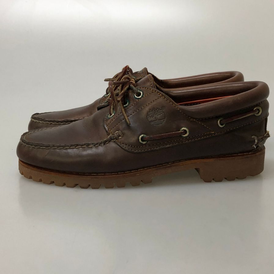 ティンバーランド 3アイレット レザー モカシンシューズ 30003 メンズ サイズ75W ブラウン Timberland 約25.5cm【AFC35】