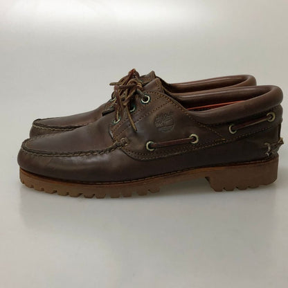 ティンバーランド 3アイレット レザー モカシンシューズ 30003 メンズ サイズ75W ブラウン Timberland 約25.5cm【AFC35】