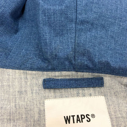 極美品◆ダブルタップス 23SS PAB JACKET RIPSTOP フーデッドジャケット ブルー メンズ サイズ2 WTAPS 【AFB22】