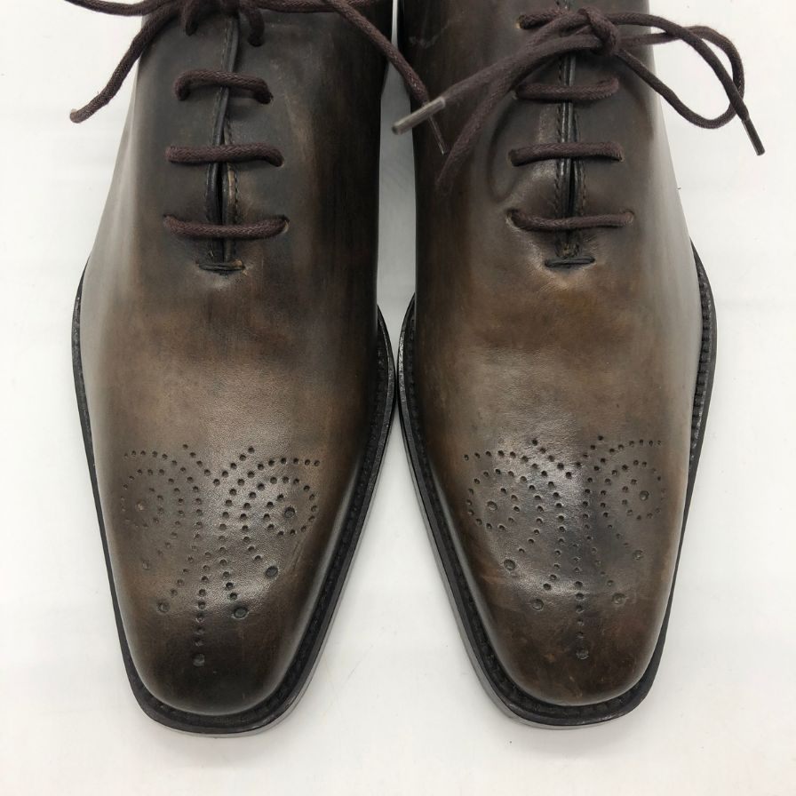 ベッタチーニ レザーシューズ ホールカット 3122 メダリオン メンズ ブラウン系 サイズ38 BETTACCINI 約24.0cm【PTM1】