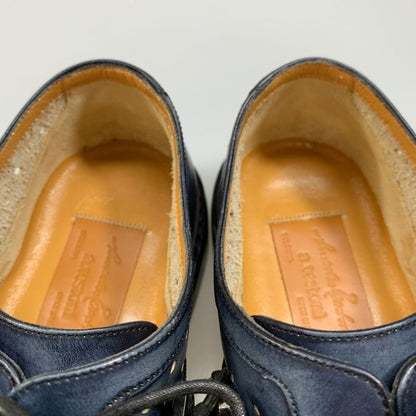 アーティスト―二 パンチングシューズ メンズ ブルー系 サイズ 7 a.testoni 約25.5cm【AFD9-2】