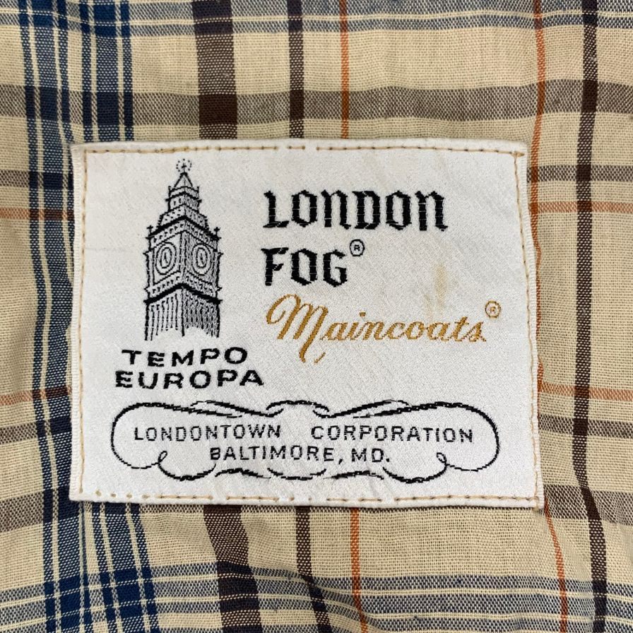中古◆ロンドンフォグ トレンチコート 70S ヴィンテージ ベージュ メンズ サイズ 42 LONDON FOG 【AFB42】