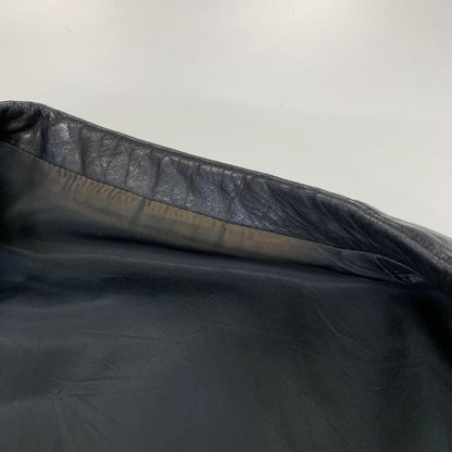 中古◆インターナショラルギャラリービームス レザー テーラードジャケット ブラック サイズ48 International Gallery BEAMS 【AFG1】
