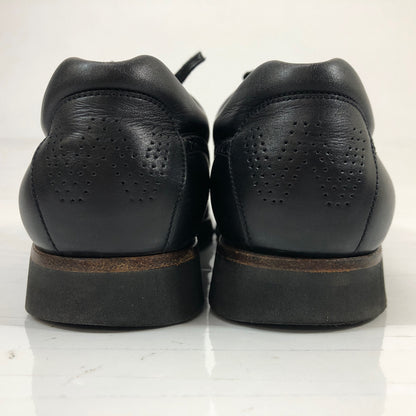 ジェイエムウエストン レザースニーカー 095 モンキーシューズ  パーフォレーション カーフ ブラック メンズ サイズUK5.5E  J.M.WESTON 約24.5cm【AFC4】