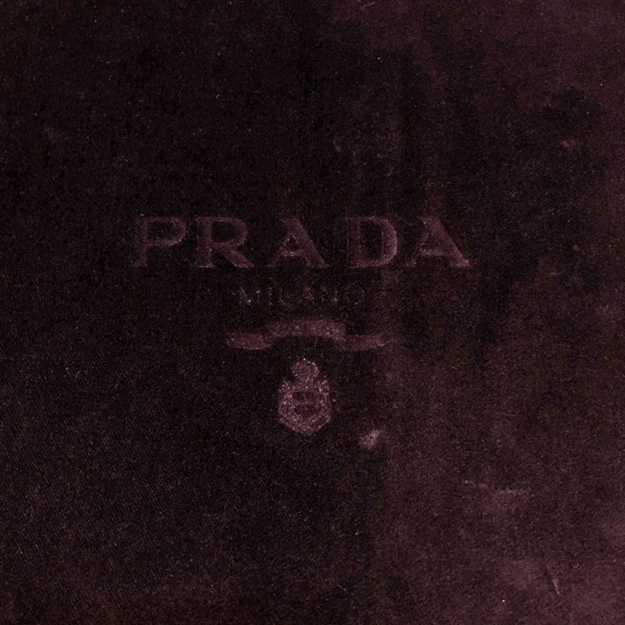 プラダ マフラー ベロア パープル コットン ユニセックス PRADA【AFI21】