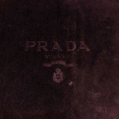 プラダ マフラー ベロア パープル コットン ユニセックス PRADA【AFI21】