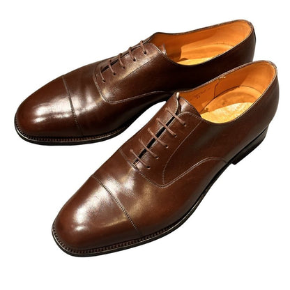 ジェイエムウエストン レザーシューズ ストレートチップ 300 カーフ ブラウン サイズ9E  J.M.WESTON ビジネスシューズ 約27.5cm【LA】【中古】