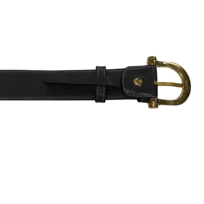 ロエベ レザーベルト ゴールド金具 グレー サイズ34-85 LOEWE【AFI13】