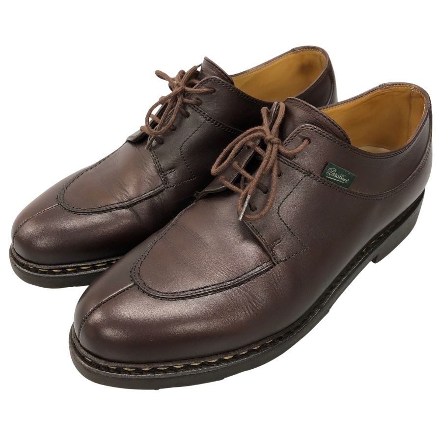 パラブーツ レザーシューズ Uチップ アヴィニョン ブラウン メンズ サイズUK7 PARABOOT AVIGNON ビジネスシューズ 約25.5cm【LA】【中古】