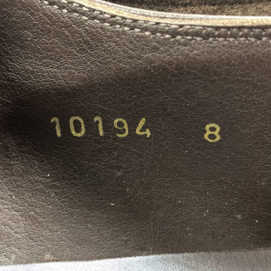 メルミン セミブローグ メダリオン スエード 10194 ダークブラウン サイズ8 メンズ レザー 革靴 MEERMIN MADE IN SPAIN 約26.5cm【AFD3】