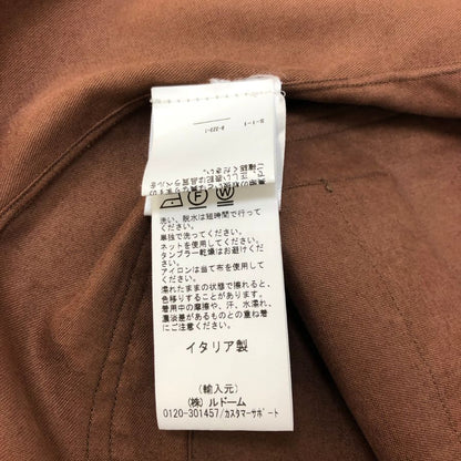 美品◆エリッコフォルミコラ サファリシャツ ジャケット テンセル ブラウン サイズ46 Errico Formicola 【AFB36】