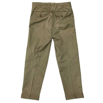 ピーティーゼロウーノ  トラウザー コットン ヘリンボーン CARROT FIT ベージュ メンズ サイズ48 PT01【】