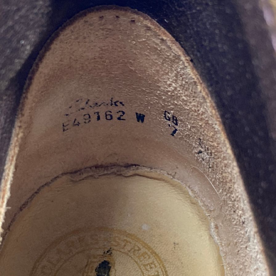 クラークス ショートブーツ スエード クレープソール メンズ ブラウン サイズ7 Clarks 約25.5cm【AFC28】