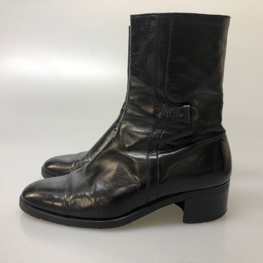 タニノクリスチー ショート ヒールブーツ  サイドジップ ブラック レディース サイズ 5ハーフ TANINO CRISCI 約24.5cm【AFC44-2】