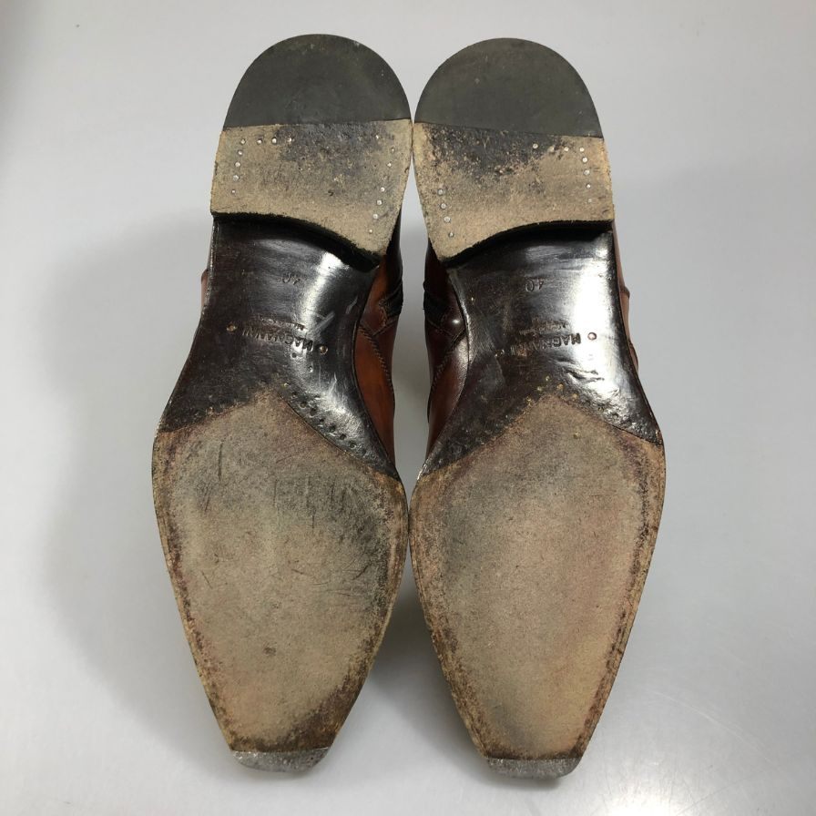 マグナーニ 21308 サイドジップブーツ カーフ ブラウン サイズ40 MAGNANNI 約25.0cm【AFD15】