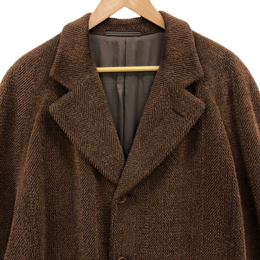 美品◆エルメネジルドゼニア ソフト コート チェスターコート ウール アルパカ混 ブラウン系 サイズ48 Ermenegildo Zegna soft 【AFF24】