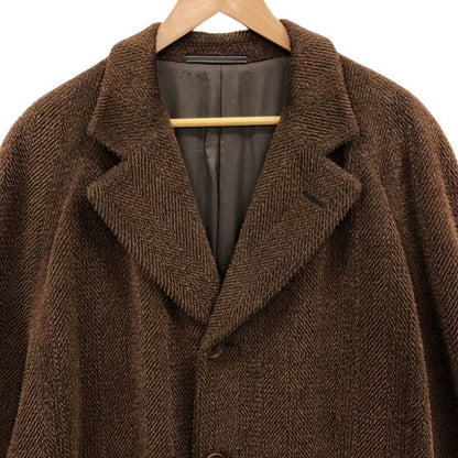 美品◆エルメネジルドゼニア ソフト コート チェスターコート ウール アルパカ混 ブラウン系 サイズ48 Ermenegildo Zegna soft 【AFF24】