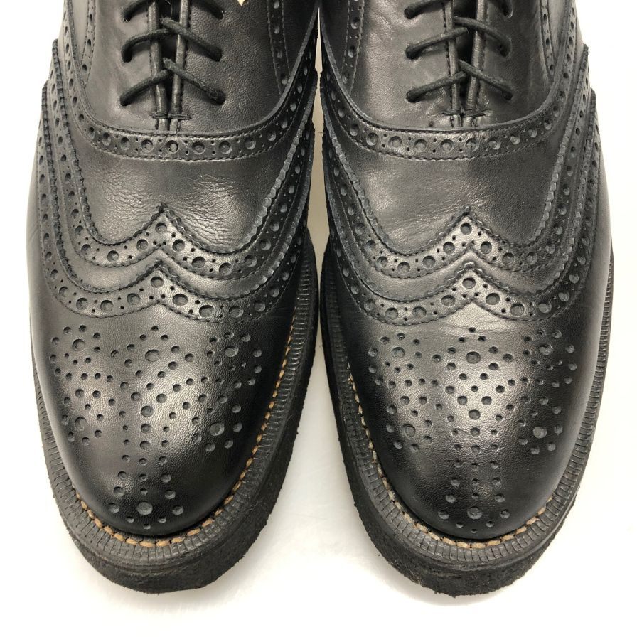 フット ザ コーチャー レザーシューズ ウイングチップ ブラック サイズ8 メンズ FOOT THE COACHER 約26.0cm【AFC41】