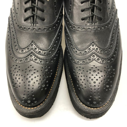フット ザ コーチャー レザーシューズ ウイングチップ ブラック サイズ8 メンズ FOOT THE COACHER 約26.0cm【AFC41】