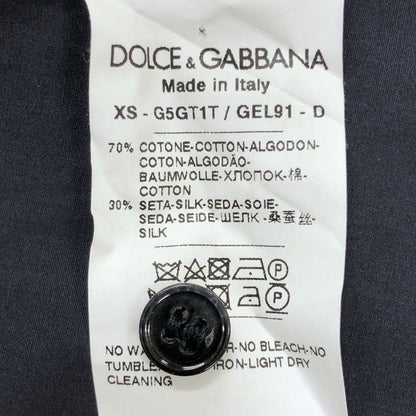 美品◆ドルチェ&ガッバーナ ゴールド ロングスリーブシャツ グラフィック CAROLVS MAGNVS メンズ サイズ37 DOLCE&GABBANA 【AFB1】
