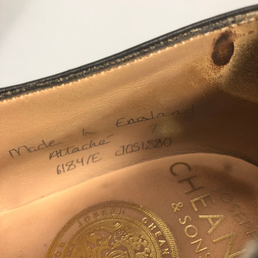 ジョセフ チーニー ウィルフレッド BEAMS F別注品 セミブローグ ブラック サイズUK7  JOSEPH CHEANEY WILFRED 約25.5cm【AFD14】