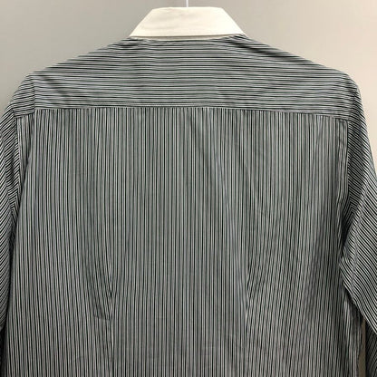 美品◆スティレラティーノ シャツ ストライプ グリーン系 メンズ サイズ40 15 4/3 Stile Latino 【AFB2】