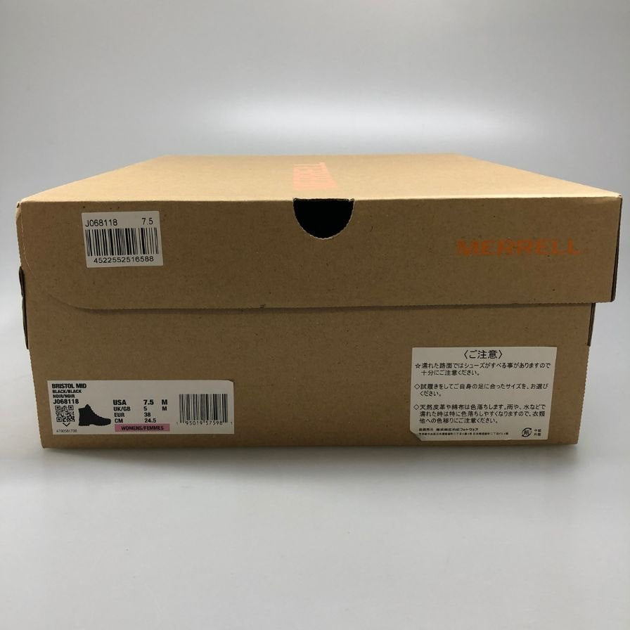 メレル ブーツ トレッキングブーツ Bristol MID レディース サイズ24.5 ブラック MERRELL 約24.5cm【AFD3】