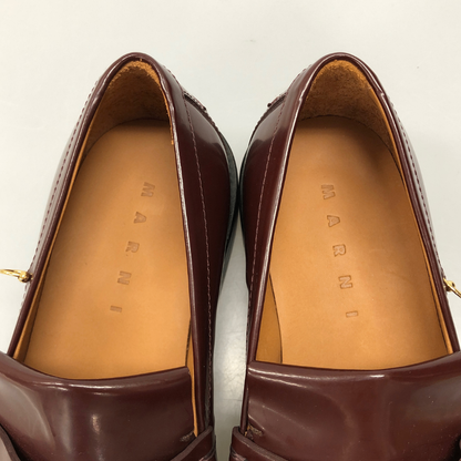 マルニ タッセルローファー バーガンディ レディース サイズ38 MARNI 約24.5cm【AFC3】