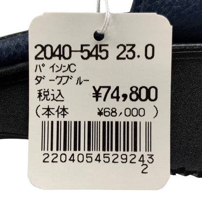 新宿屋 レザースサンダル レザー×パイソン 2040-545 23.0cm レディース ネイビー shinjukuya 約23.0cm【7-13】