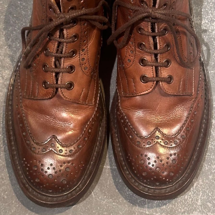 トリッカーズ  M2508 カントリーブーツ ダークブラウン カーフ サイズUK6 Tricker’s ブーツ 約24.5cm【LA】【中古】